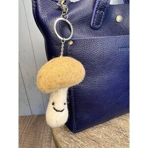 Mushroom Bag Charm Fun Felted Wool Purse Charm NEW Neutral Accessories NEW!